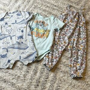 12/18M baby girl outfits Disney, Joe, Carters onsie, jumper